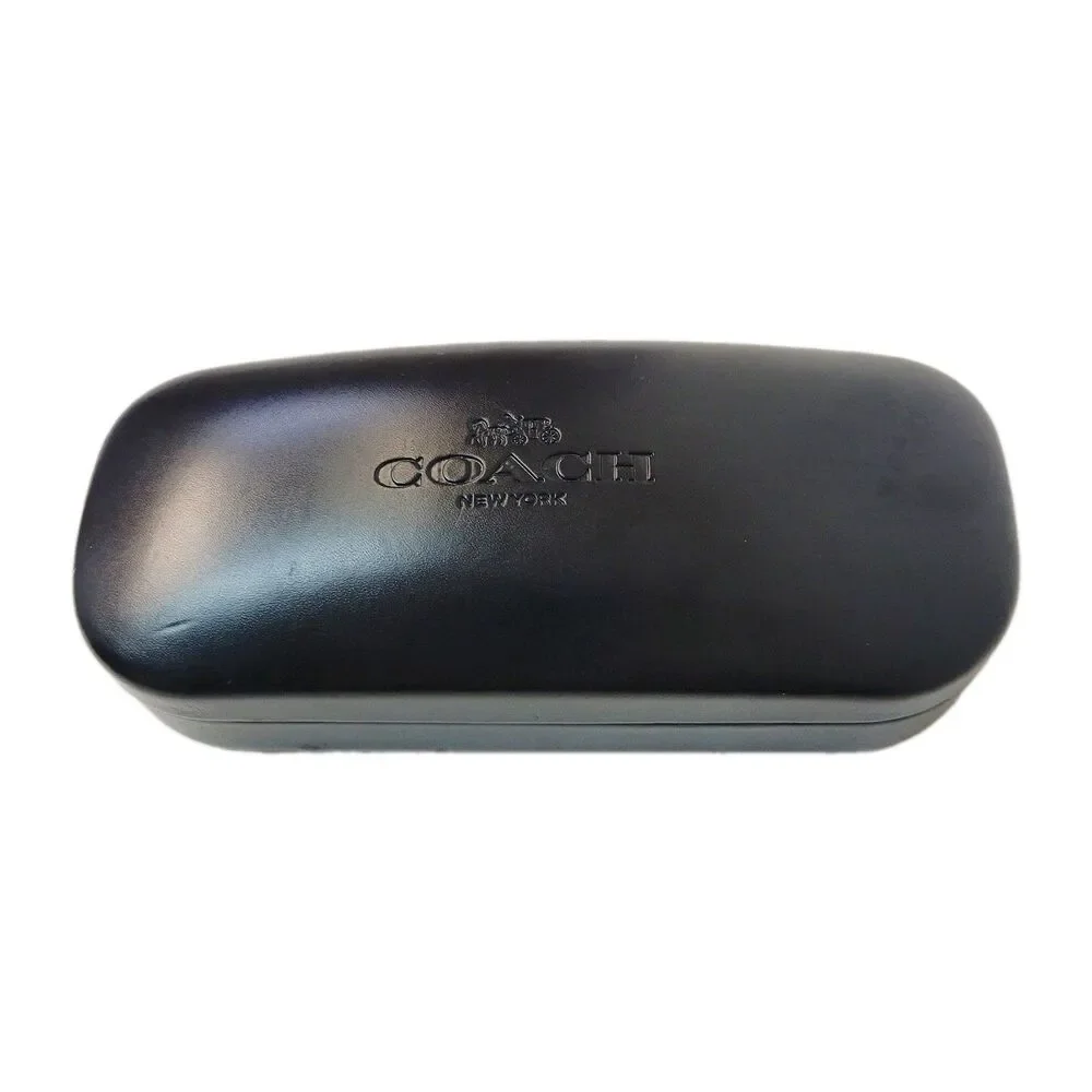 Coach New York Black Hard Eyeglasses Sunglasses Case Horse Carriage Logo